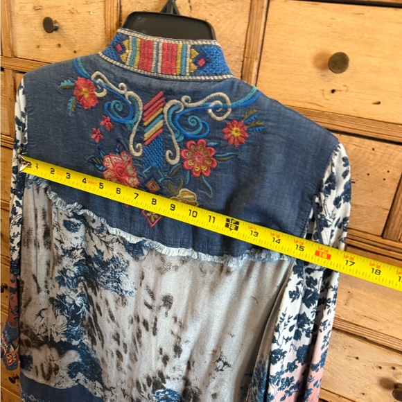 John Mark Multicolor Embroidered Jacket - Picture 7 of 7